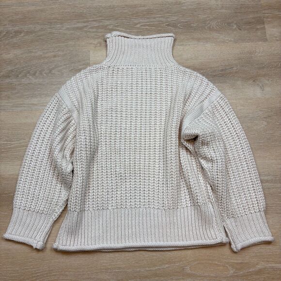 POL‎ Chunky Knit Turtleneck Sweater WM Color Cream - Picture 3 of 6